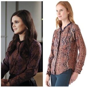 Heart of Dixie Rebecca Taylor Snakeskin Blouse